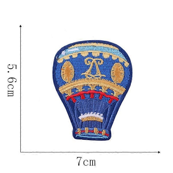 Strykeapplikasjon, 17 stk. Varmluftsballong Strykeapplikasjon Klistremerke Strykeapplikasjon eller Sy-på-applikasjon for Klær T-skjorte Jeans Jakke