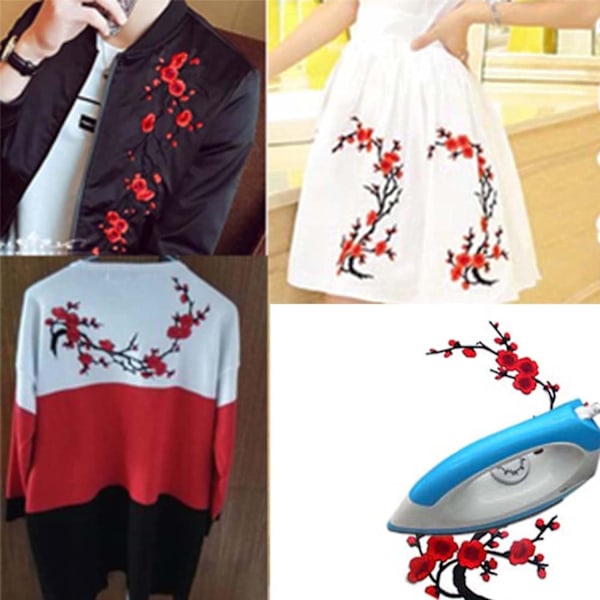 2 stycken broderade tygmärken, kan användas för DIY-kläder, t-shirts, jeans, ryggsäckar, barnjackor och lappar för dolda hål för vuxna
