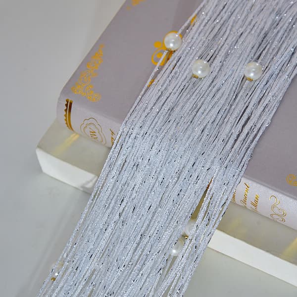Hvit, 100x200cm Perleforheng Hjemmedekor, Polyester