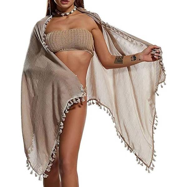 Pulver Dame Strand Wrap, Cover-ups og Saronger Badetøj Strand Cover Up, Cover Up Strand Kjole Skørter Perfekt til Strand Pools