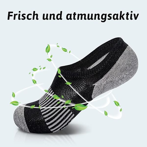 4 Par Lavt Strømper til Kvinder Mænd Usynlig Anti-Slip Bomuld Sportsstrømper