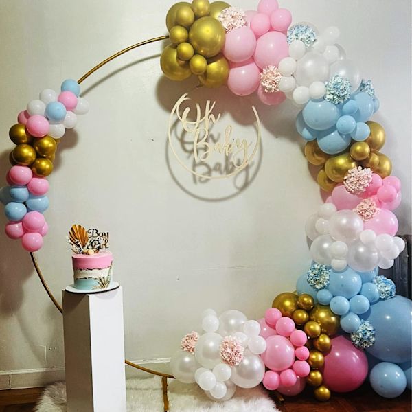 Rosa färgade ballonger, 100 stycken mörkrosa färgade ballonggirlang, 5 10 12 18 tum rosa färgade ballongbågsset för pojkar Dekorationer för födelsedagsfester