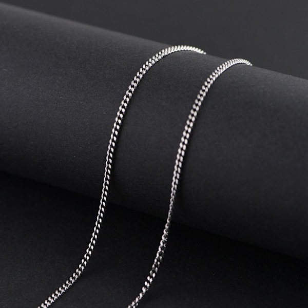 45cm Smycke - Halsband - 925 Silverkedja Diamantnät - Bredd 2,5 mm Längd