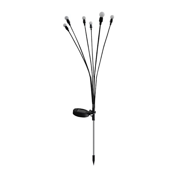 Vit-10 LED solcellslampor för trädgård, nya uppdaterade solcellslampor för dekoration av innergårdsvägar, mycket elastisk järntråd och stabil lampbas, 2 st