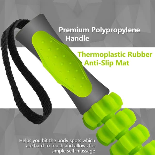 Massage Roller Terapi Deep Tissue Massage Stick - Smertelindring, Kramper, Deep Tissue og Muskelterapi, 17,5 Tommer