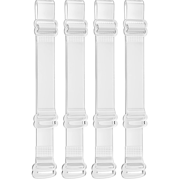 Usynlig Transparent BH-Belte Justerbar Sklisikker BH-Stropp 4 Myke Transparente Stropper