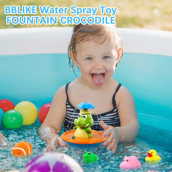 Badelegetøj, Krokodille Automatisk Vandsprøjt Lys Op Baby Badelegetøj til Badekar Pool Spil Induktion Sprinkler Badekar Brusebad Legetøj til og Børn Gave