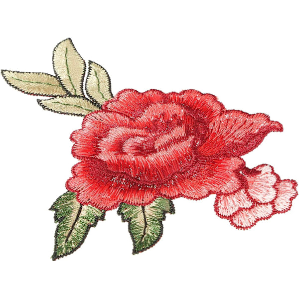 8 Stykker Blomst Broderede Patches Sy på Patches Rose Patch til Jeans, Tøj, Hat, Sko