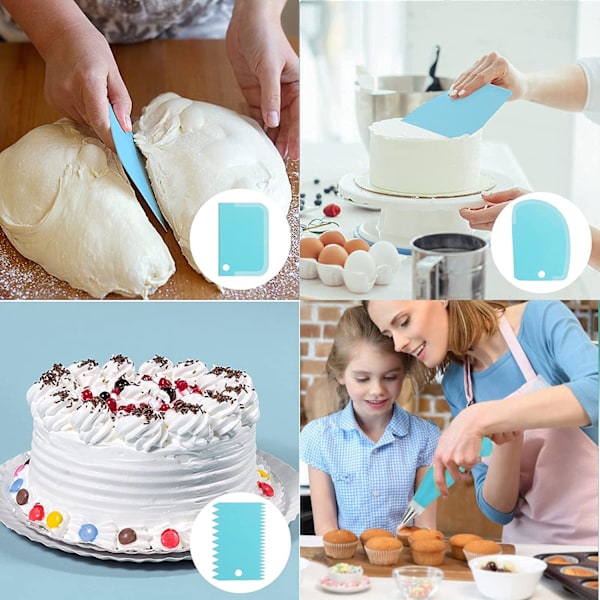 21-delt Sett med Sprøytetips, Sprøytetupper, Gjenbrukbar Sprøytebase, Sprøyteposekobling, Blomsternagler, Lommepose, DIY-sett Tilbehør til Kakedekorering.