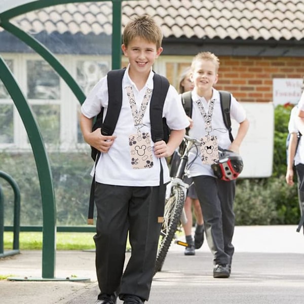 2 sett Lanyard med kortholder, Lanyard nakkestropp med kvalitet for skole, kontor, busskort