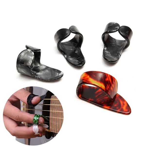 4 gitarrhylsa glidhylsa Sai 璐 material tummeindex shrapnel (1 tumme + 3 pekfinger)