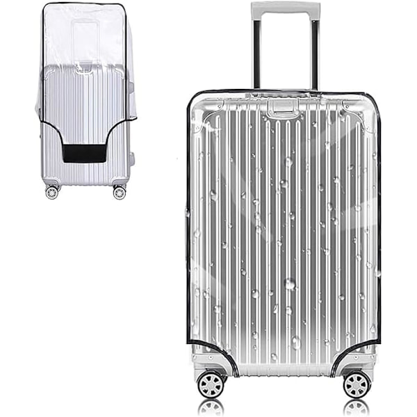 Klar PVC Kuffert Cover, 20 Tommer Transparent PVC Vandtæt Kuffert Cover Beskyttere PVC Bagage Beskyttende Dæksler til Kuffert Rejsebagage