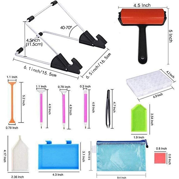 Diamantmaling Tilbehør, A4 Lysbrett for Diamantbroderi, Justerbar Lysstyrke Bærbar Lysbord Tegnebrett med USB-kabel Diamant