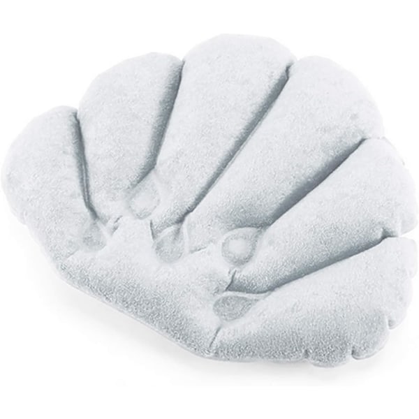 1 st badkudde, vit, badkarskudde med sugkoppar, formad badkudde, avslappnande spa badkarskudde, luft nackkomfort Relaxa