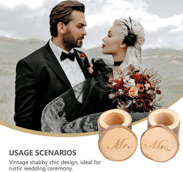 Mr Mrs Ringboks Bryllupsalliansring Treboks 2 Stykker