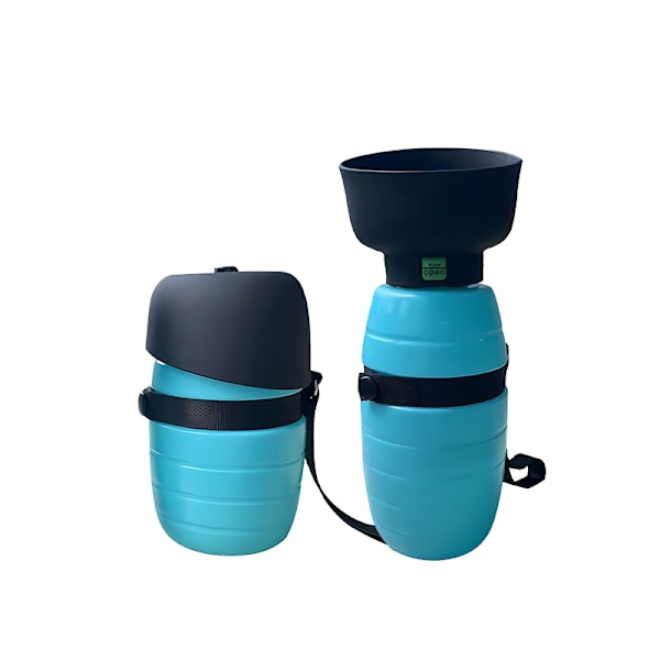 Bærbar Vandflaske til Hunde 500ml med Vandskål, Bærbar Vanddispenser til Hunde og Katte Ikke-giftig Lækagesikker Flaske, Vandreture Rejser Vandring