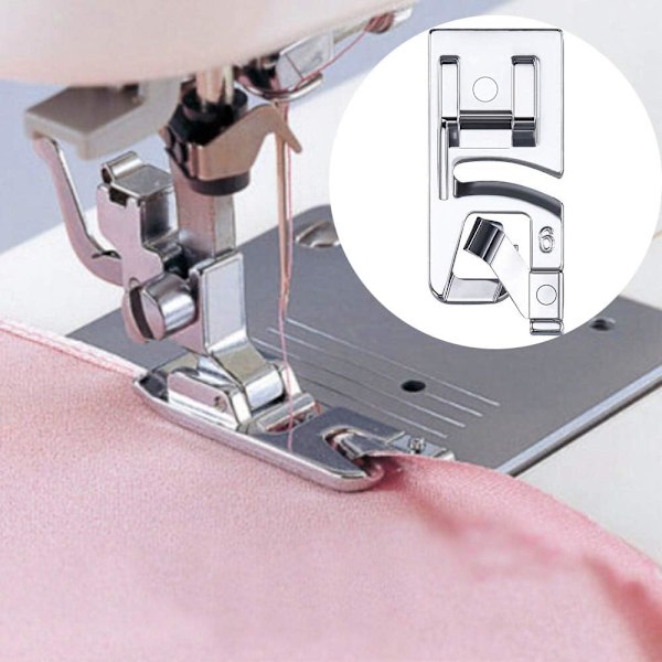 3 st (3 mm, 4 mm och 6 mm) smala rullade fållar symaskin pressarfot set lämplig för hushålls multifunktionella symaskiner