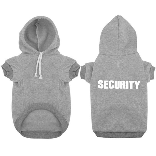 Hundkläder Hoodie, Säkerhetsprint, Husdjur Hundkläder Sweatshirt, Medium Valp Hund Katt Rock Gray
