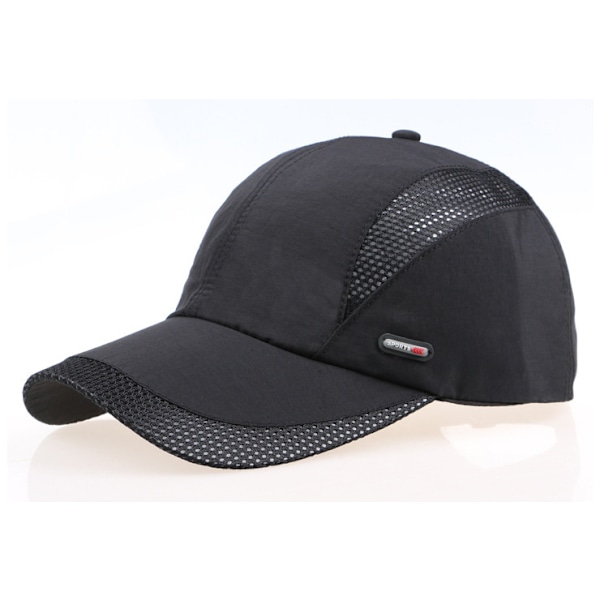 Sort Justerbar Baseballkasket Golf Hat Motorcykel Trucker Cap Strapback Kasket til Mænd Kvinder, Casual Baseballkasket