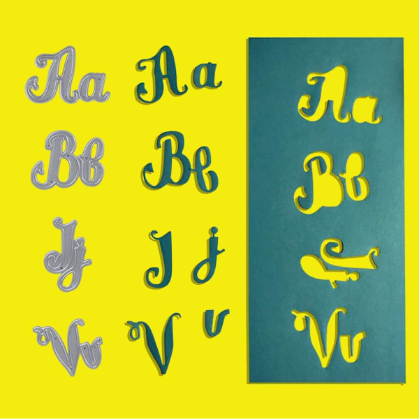 Skæreforme Alphabet Bogstav Die Cuts Scrapbooking Skæreforme Skæreform Stencils Album Bryllup Håndlavet Håndværk DIY Dekoration Papir Kort