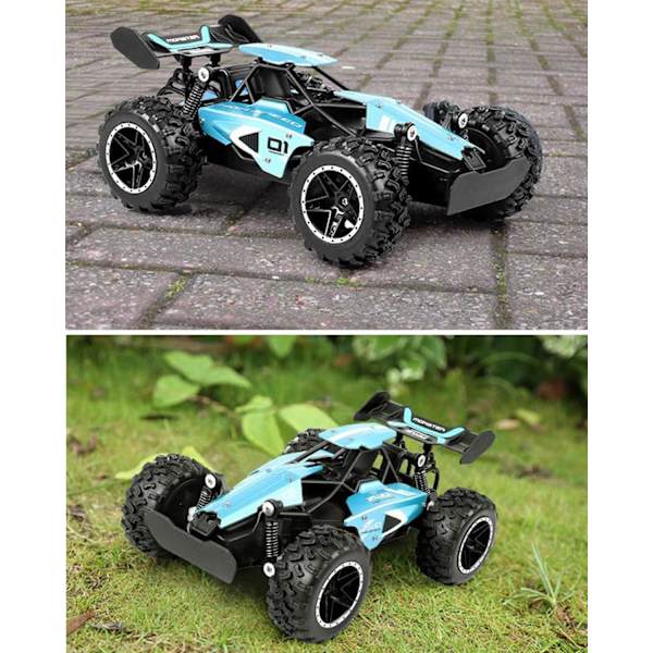RC-bil Fjärrkontrollleksaker för barn Legering Bilar 2WD 2,4 GHz Lastbil 15+KM/H Hög Hastighet Buggy Racingbil med Dubbla Batterier Present till Flickor och Pojkar