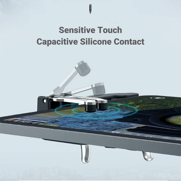 PUBG Gamepad för iPad Tablet Controller 4 Triggers Gamepad Joystick med roterbart stativ för Android iOS Tablet med tjocklek mindre än 10 mm