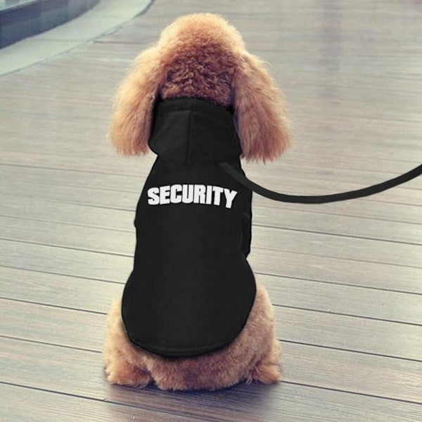 Hundkläder Hoodie, Säkerhetsprint, Husdjur Hundkläder Sweatshirt, Medium Valp Hund Katt Rock Black