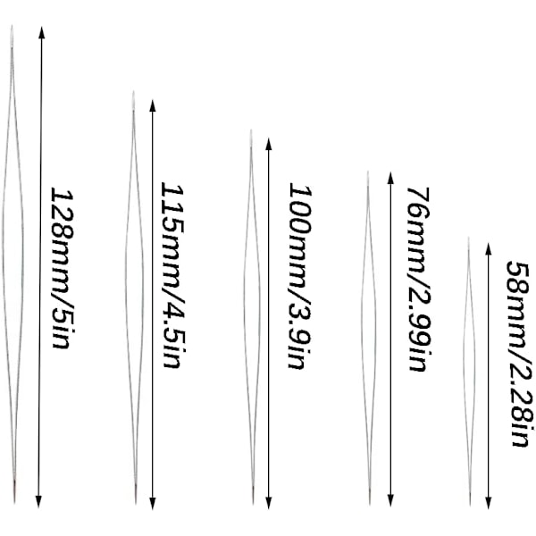 5 st pärlnålar, slumpmässig färg på pärlnålar, för hantverk och smyckestillverkning
