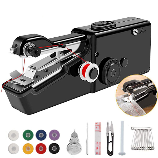 Mini Portable Sewing Machine - Portable Hand Sewing - Portable Electric Sewing Machine for Adult - Suitable for Fabrics,Home Travel DIY,Clothing