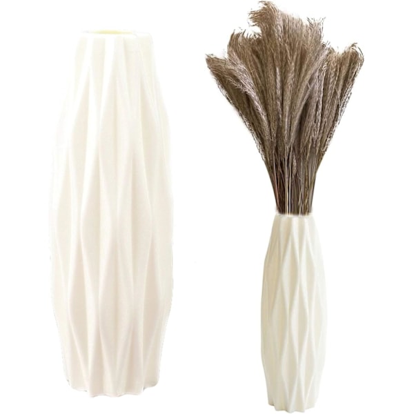 21*5.5*2.6cm Decorative Vase Living Room Unbreakable Unique Plastic Vase Unbreakable Flower Vase Office Fall-Proof Vase for Indoor Bedroom Living Roo