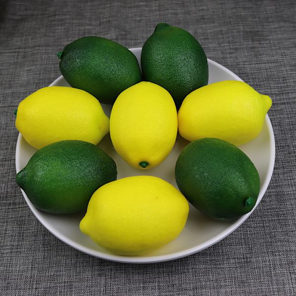 6 st konstgjorda frukter för dekoration, falsk lime, simulerade frukter och grönsaker, hem och kök dekor konstgjord lime