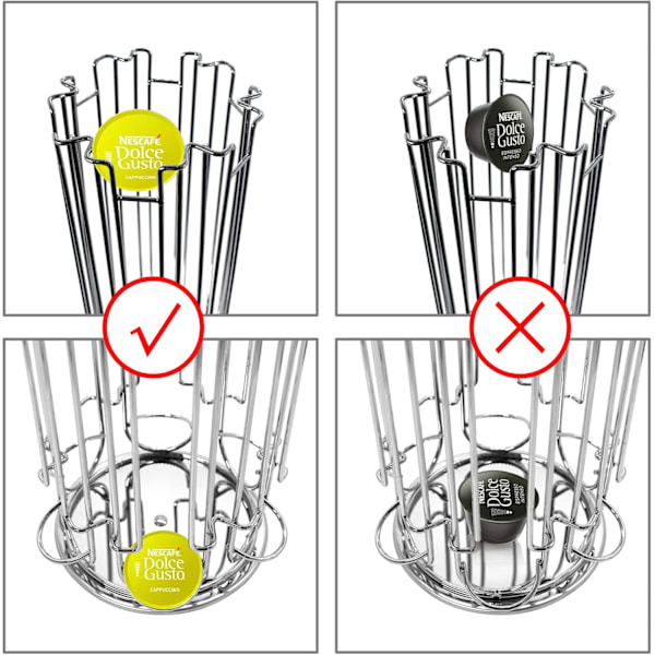 Kaffe-kapselholder Kompatibel med Dolce Gusto Kaffe-kapselholdere - Roterende Holder