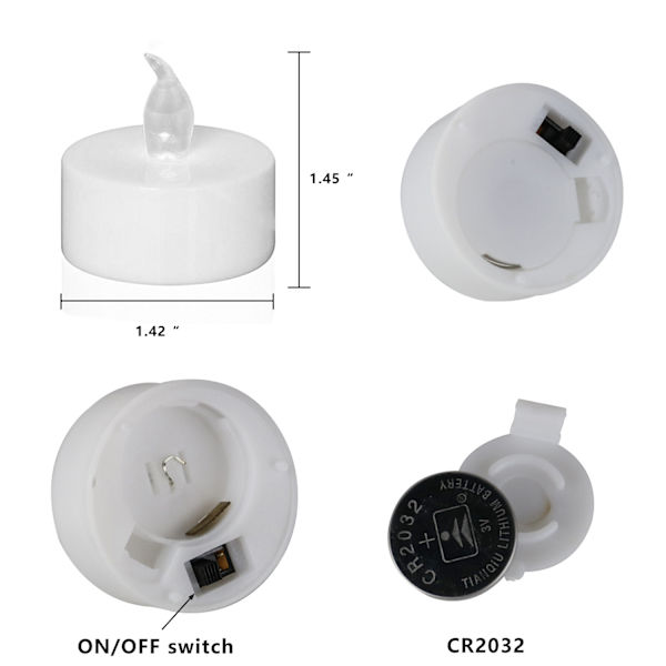 24-pack flamlösa LED-värmeljus - batteridrivna värmeljus - dekoration för jul, julgran, påsk, bröllop, fest