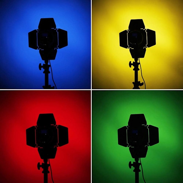 BD-04 Barn Door Kit Honningkage Dør, Fire-Vinge Reflektor og 4 Kompatible Farvefiltre (SUBD04)