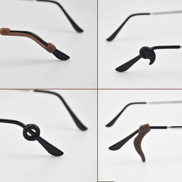 Antiglid silikon glasögonhållare, 24 par glasögonhållare, mjuka antiglid glasögonhållare, bekväma silikon glasögonöron, antiglid glasögonkrok