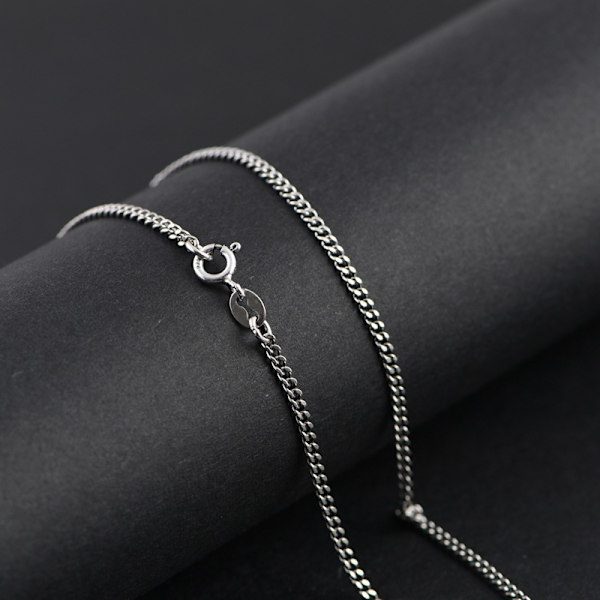 45cm Smycke - Halsband - 925 Silverkedja Diamantnät - Bredd 2,5 mm Längd