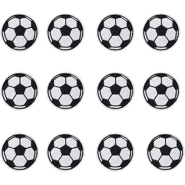 12 st Bollmärken Fotboll Stryk på Märken för Barn Jeans Kläder Barnsömnad för Män Ryggsäck Applikation DIY Hantverk