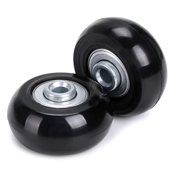 Pakke med 4 stk. 40 x 18 mm utskiftbare svingbare gummihjul til koffert