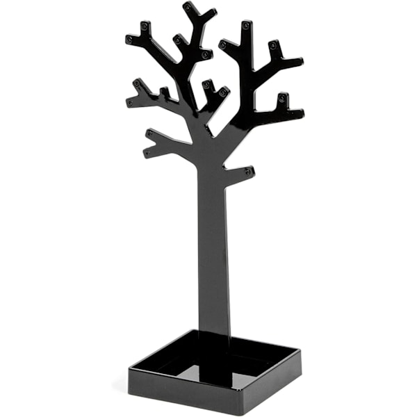 Smyckeshållare i form av träd, svart, mått: 9,9 x 9,9 x H.30 cm Innehåller inte smycken Akryl grenar smyckeshalsbandshållare - bagage
