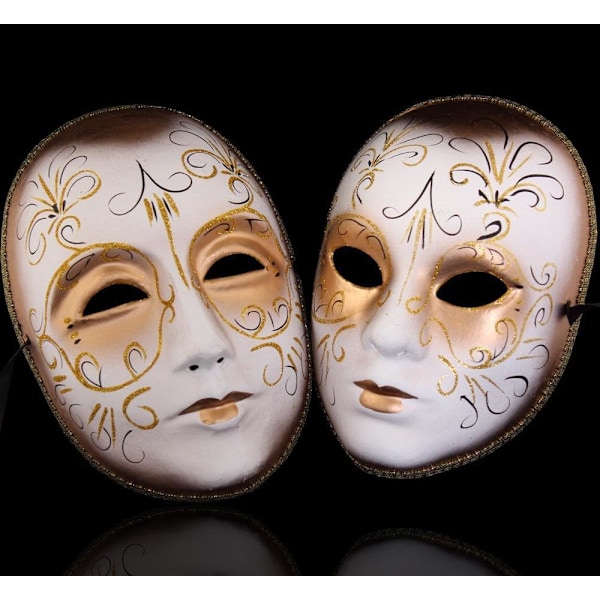 DIY Vit Pappersmask Vit Massa Mask Handmålad Kreativ Personlighet Gratis Design Mask (Katt, 5 st)