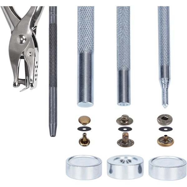 120 st tryckknappar set ihåliga solida tryckknappar - tryckknapp metallspänne ringknappar sömnad hantverk 12,5 mm (typ 2)