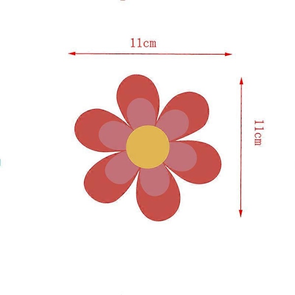 20 stk. anti-skli badekar klistremerker, 10 store og 10 små, blomsterformede sikkerhets anti-skli klistremerker, selvklebende baderomsklistremerker, lyse farger