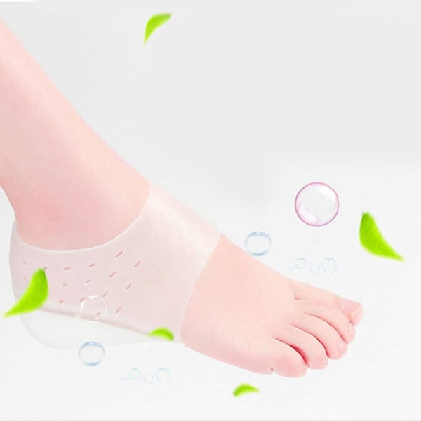 1 par silikonhälskydd för att öka höjden på osynliga gelinlägg för plantar fasciit 4 cm