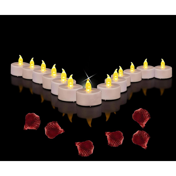 24-pack flamlösa LED-värmeljus - batteridrivna värmeljus - dekoration för jul, julgran, påsk, bröllop, fest