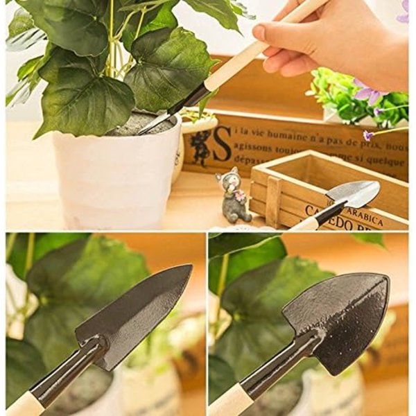 3-pack Mini Trädgårdsverktyg Set Liten Spade Spade Kalkylator för Växter Succulenter