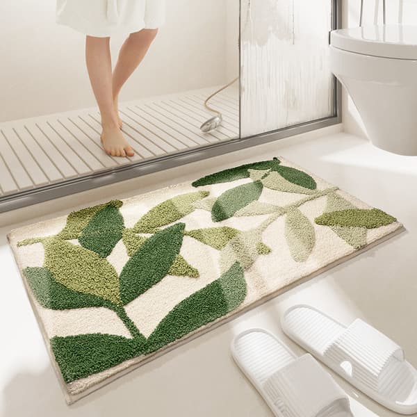 Tongcheng-50*80cm-Antislip Bademåtte, Blød Mikrofiber Brusematte, Vandabsorberende, Maskinvaskbar