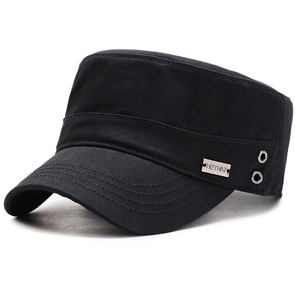 Svart justerbar basebollkeps golfhatt motorcykel trucker keps strapback keps för män kvinnor, utomhus escapade hatt