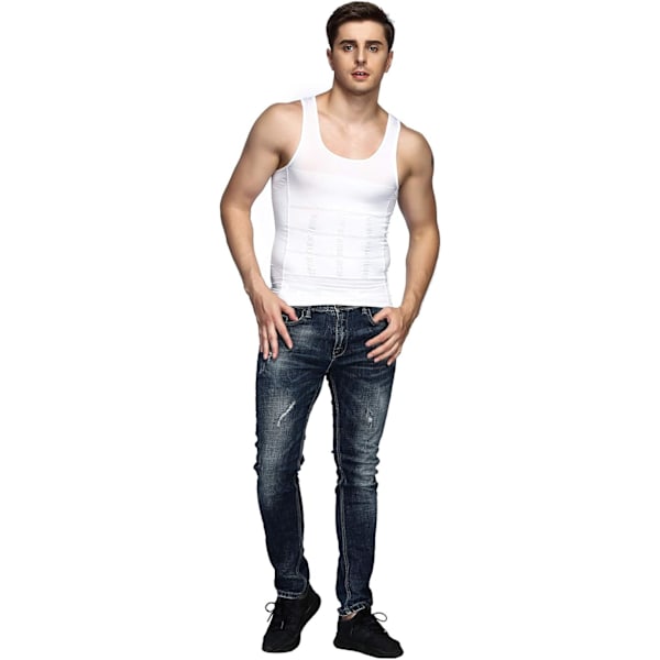 （M）Herr 1 st Slimming Flat Stomach Invisible Shirt Abdo Slimming Shirt Kompression Undershirt