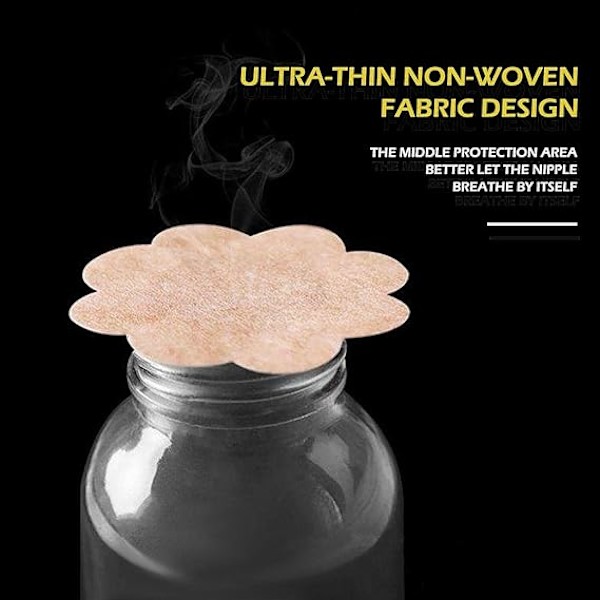 Runde - 30 Par Brystvorte Dæksler Premium Blomst Formet Brystvorte Dæksler Concealer Engangs Blomst Brystvorte Pads til Piger Kvinder Fest...