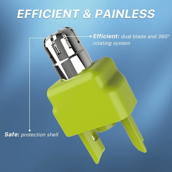 Næsehårstrimmerhoved Kompatibel med Philips Norelco One Blade, Smertefri Øre- og Øjenbrynstrimmer, 2 stk.